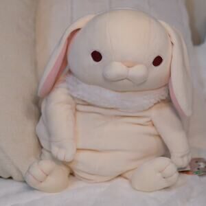 Shinada Global Mochiusa Mochi Usa Rabbit L Lop Ear White Plush Doll Stuffed Toy